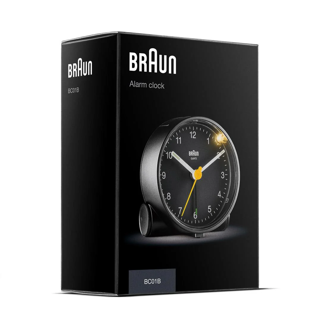 BC01 Braun classic analogue alarm clock - black - Image 7