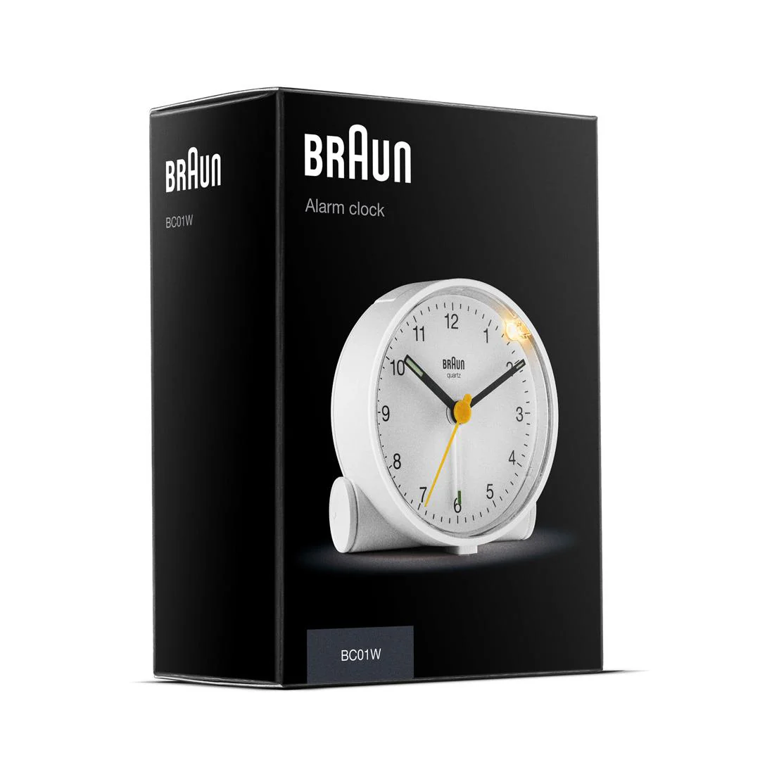 BC01 Braun classic analogue alarm clock - white - Image 7