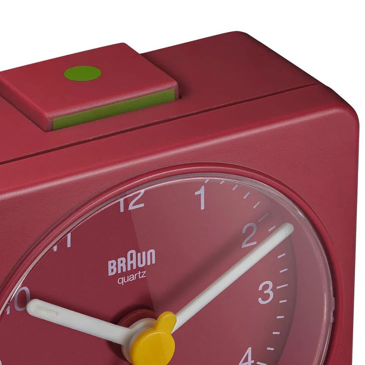 BC02 Braun classic travel analogue alarm clock - red - Image 5