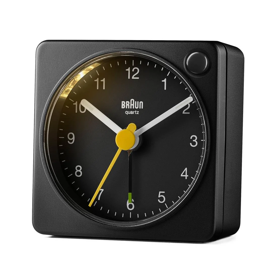 BC02X Braun classic analogue travel alarm clock - black - Image 3