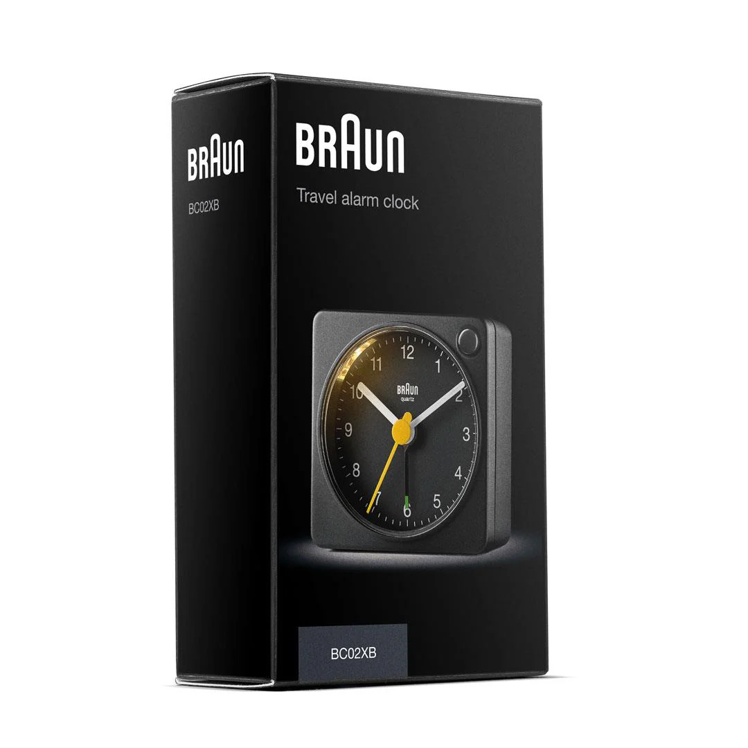 BC02X Braun classic analogue travel alarm clock - black - Image 7
