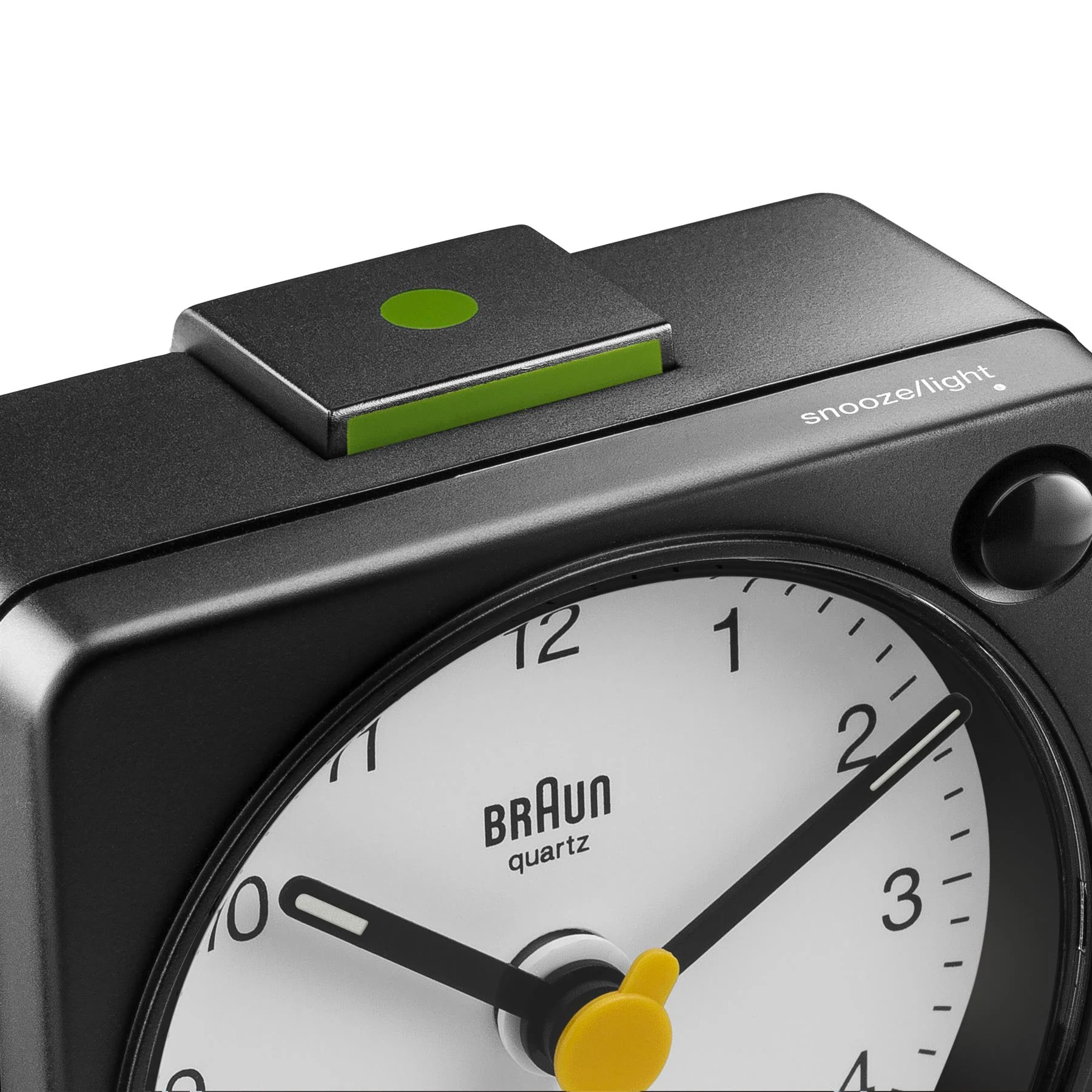BC02X Braun classic analogue travel alarm clock - black & white - Image 5