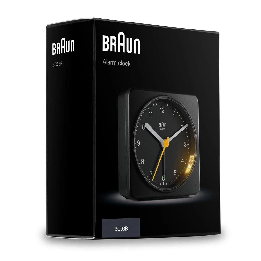 BC03 Braun classic analogue alarm clock  - black - Image 7