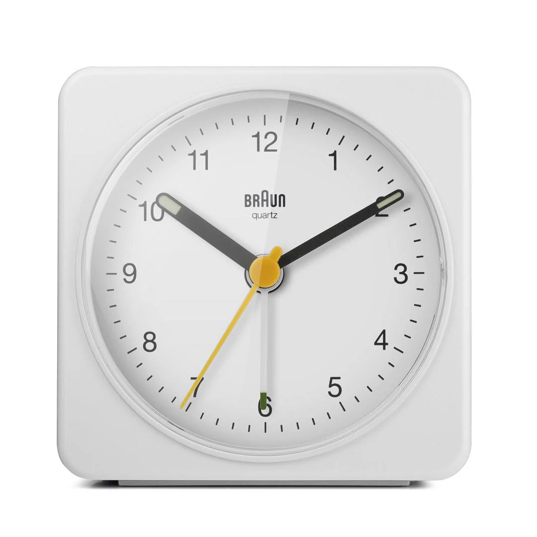 BC03 Braun classic analogue alarm clock  - white - Image 4