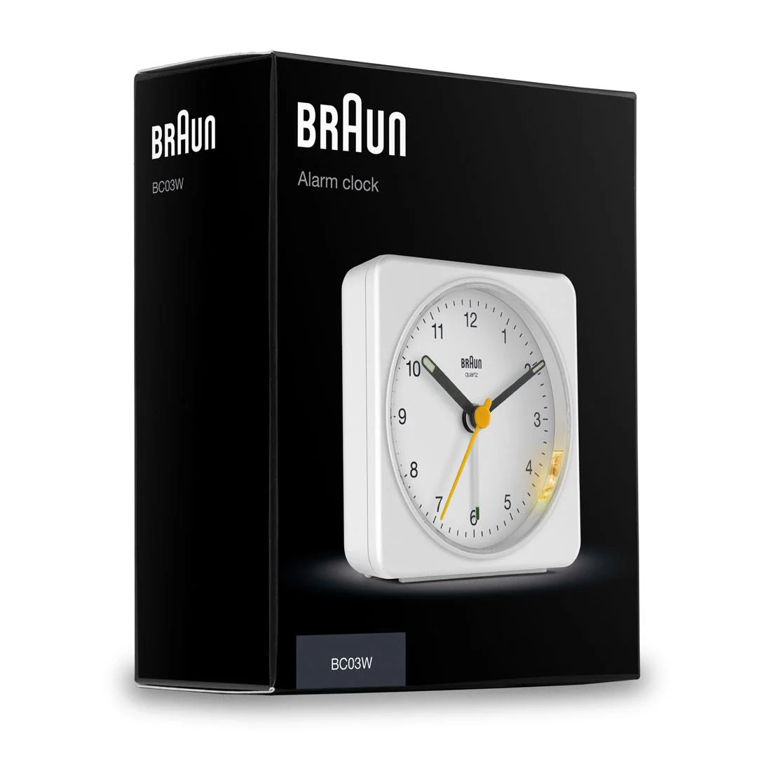 BC03 Braun classic analogue alarm clock  - white - Image 7