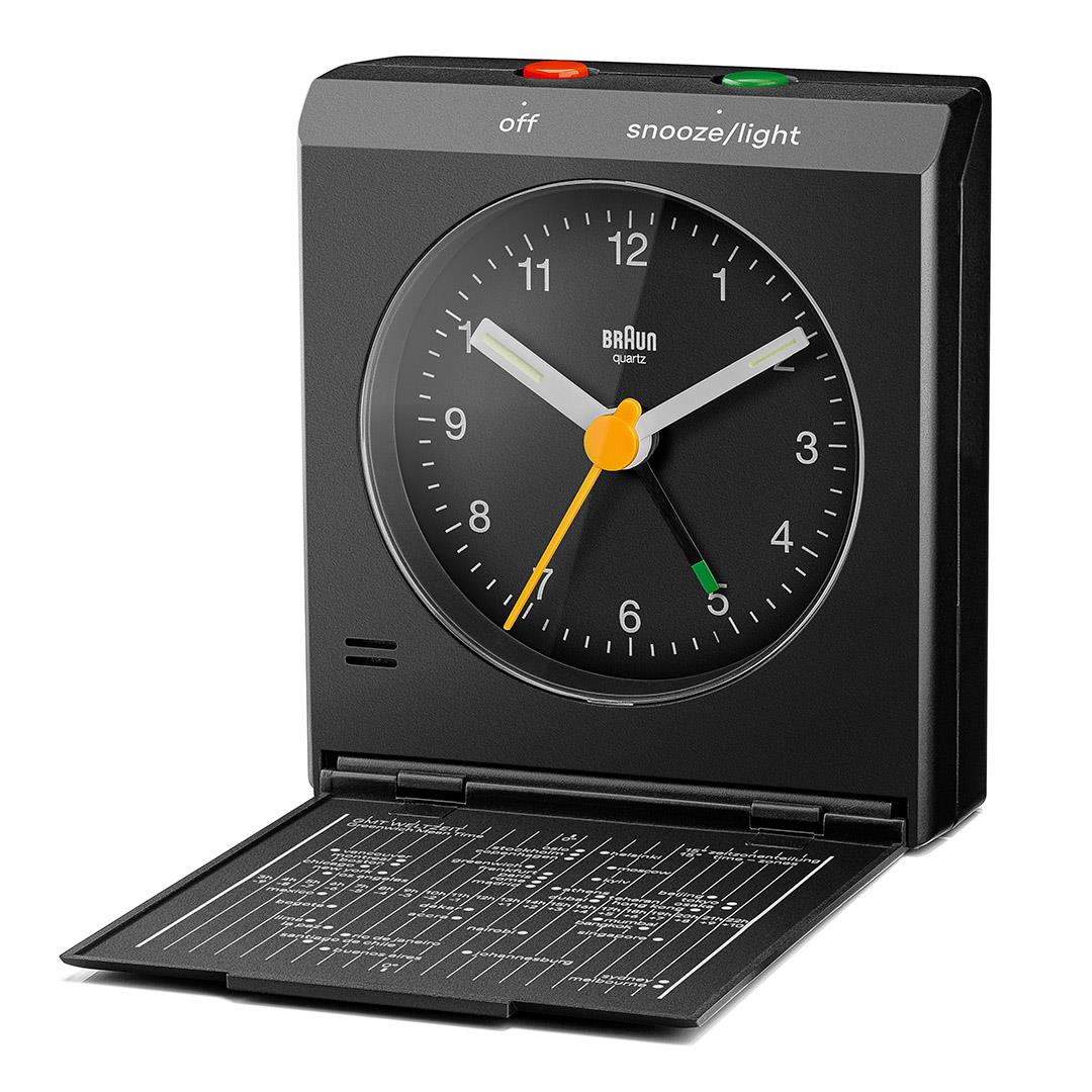 BC05 Braun travel analogue alarm clock - black - Image 5