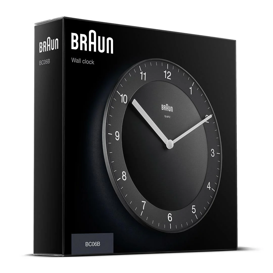 BC06 Braun classic analogue wall clock - black - Image 5