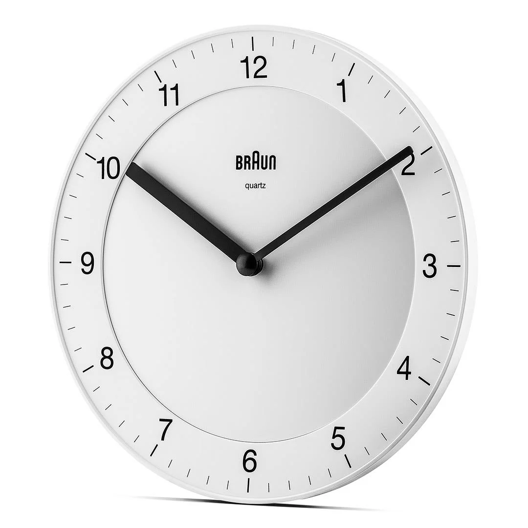 BC06 Braun classic analogue wall clock - white - Image 3