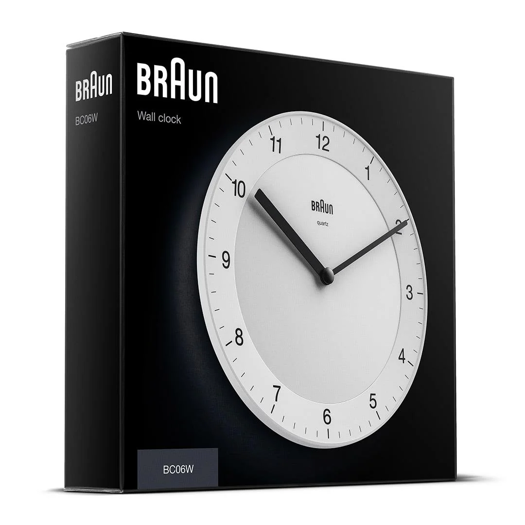 BC06 Braun classic analogue wall clock - white - Image 5