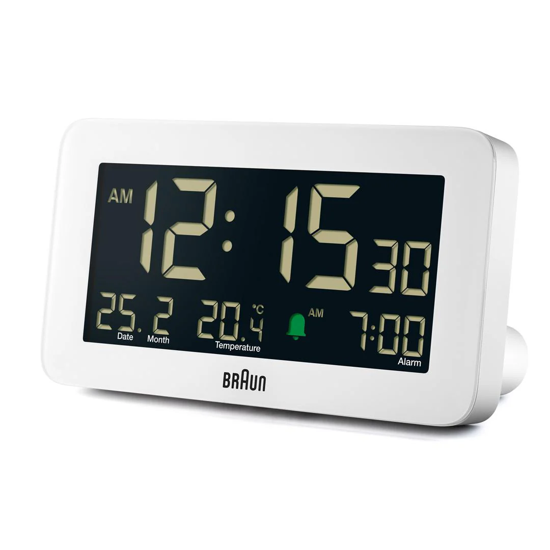 BC10 Braun digital alarm clock - white - Image 3