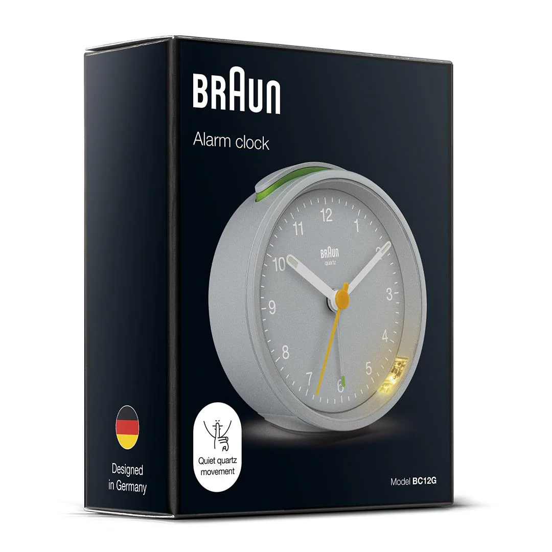 BC12 Braun classic analogue alarm clock - grey - Image 7
