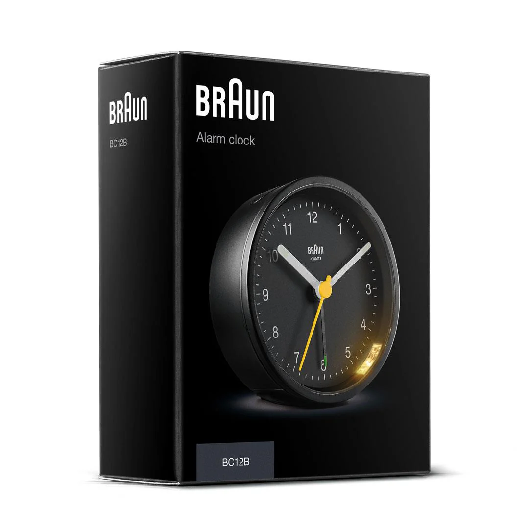 BC12 Braun classic analogue alarm clock - black - Image 7