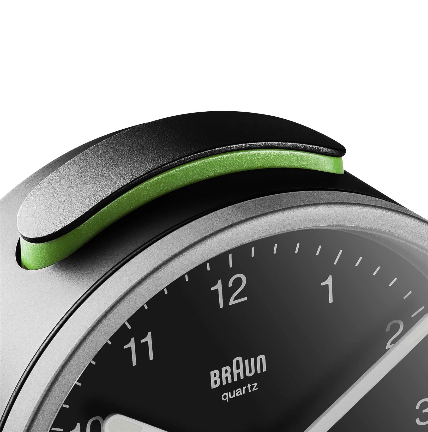 BC12 Braun classic analogue alarm clock - silver & black - Image 5