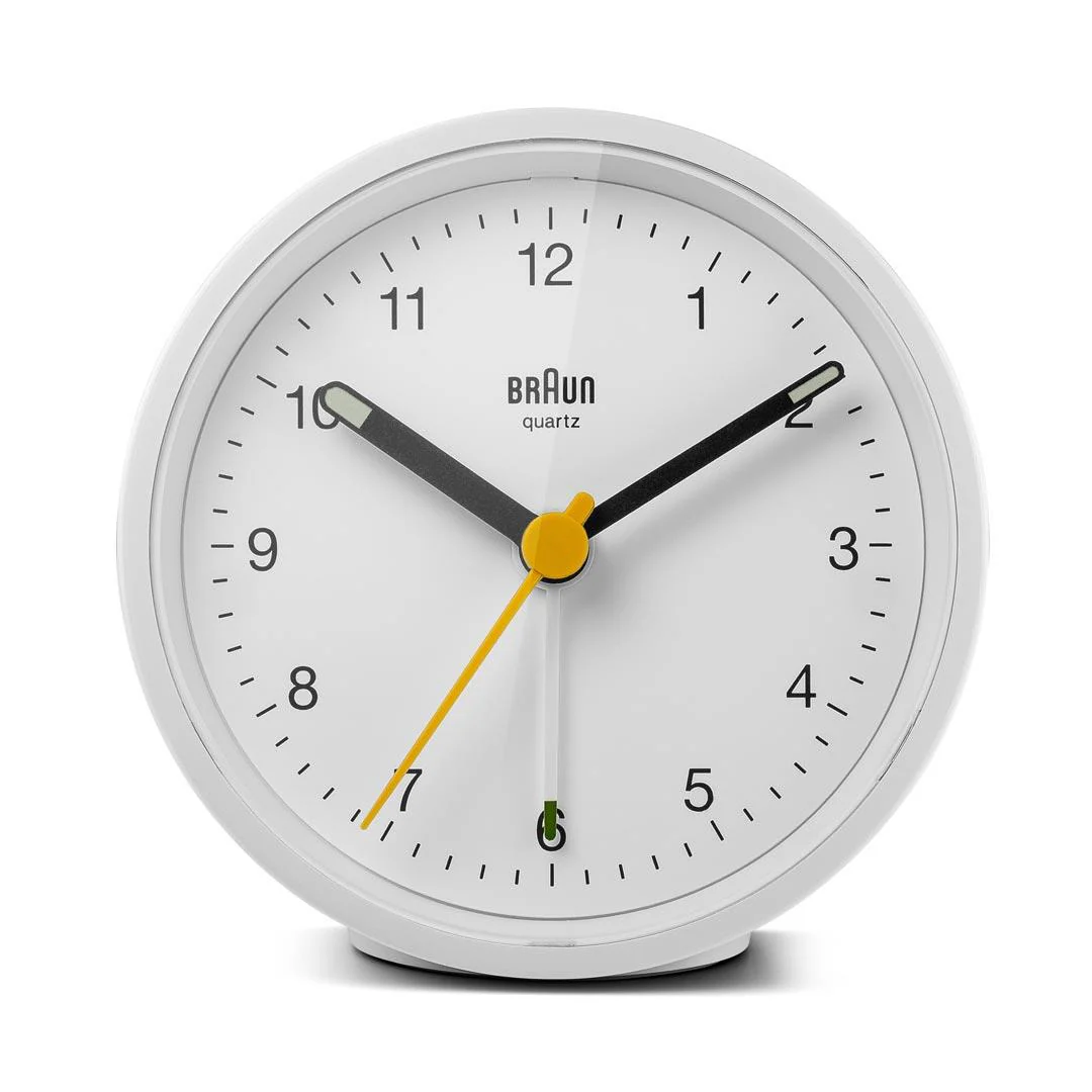 BC12 Braun classic analogue alarm clock - white - Image 3