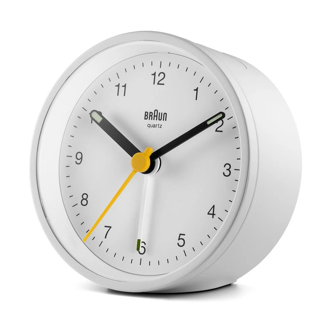 BC12 Braun classic analogue alarm clock - white - Image 4