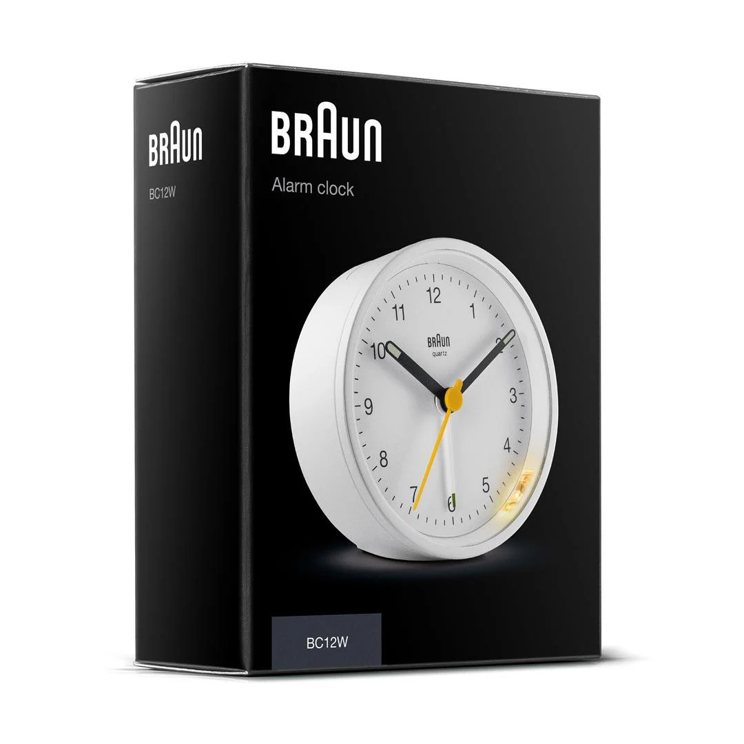 BC12 Braun classic analogue alarm clock - white - Image 7