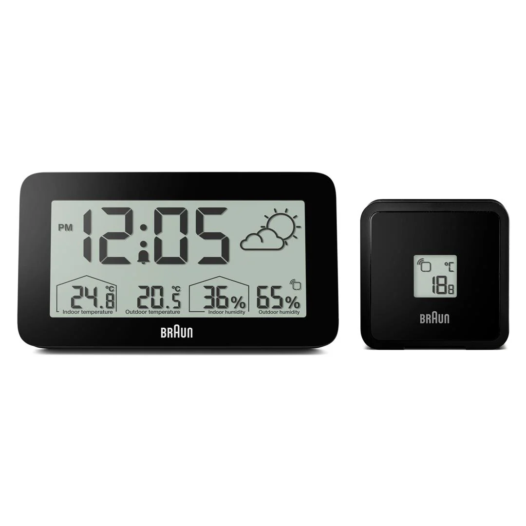 BC13 Braun digital weather station clock - black - Image 4
