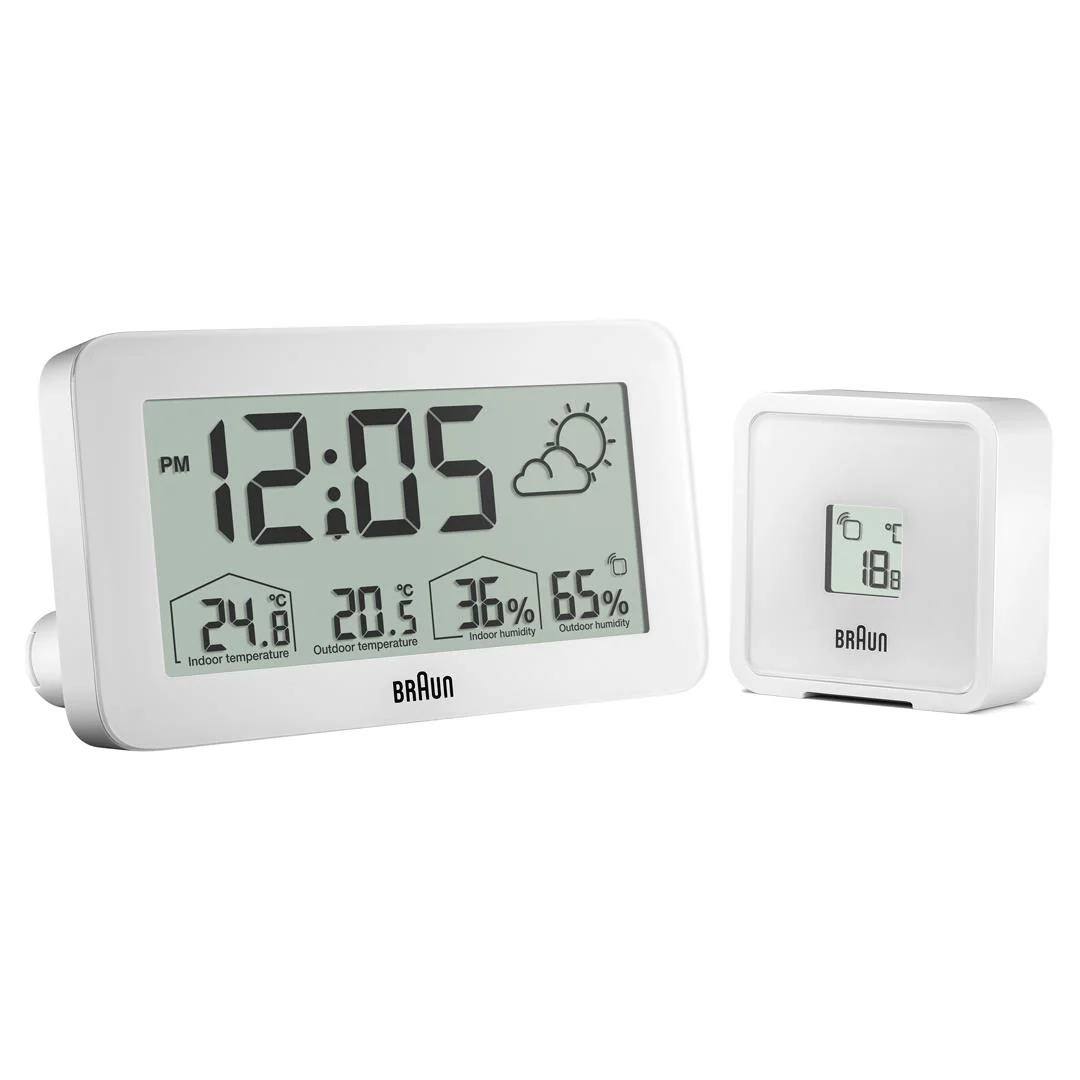 BC13 Braun digital weather station clock - white - Image 3