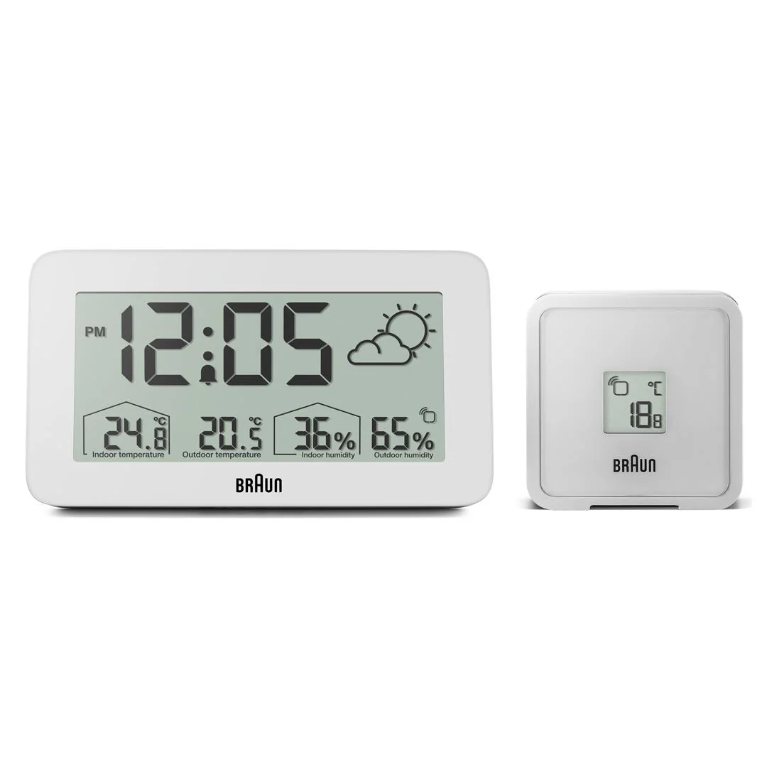 BC13 Braun digital weather station clock - white - Image 4