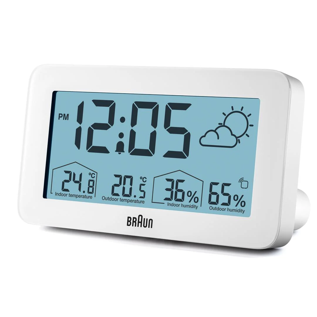 BC13 Braun digital weather station clock - white - Image 6