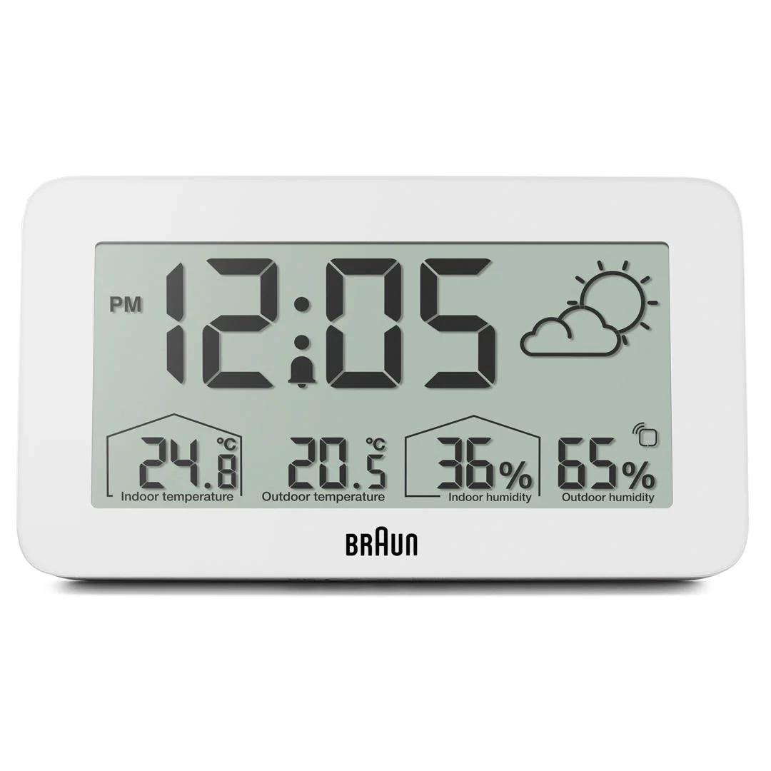 BC13 Braun digital weather station clock - white - Image 7