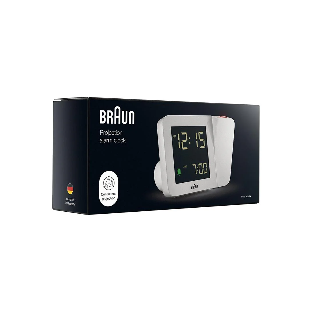 BC15 Braun digital projection alarm clock - white - Image 12