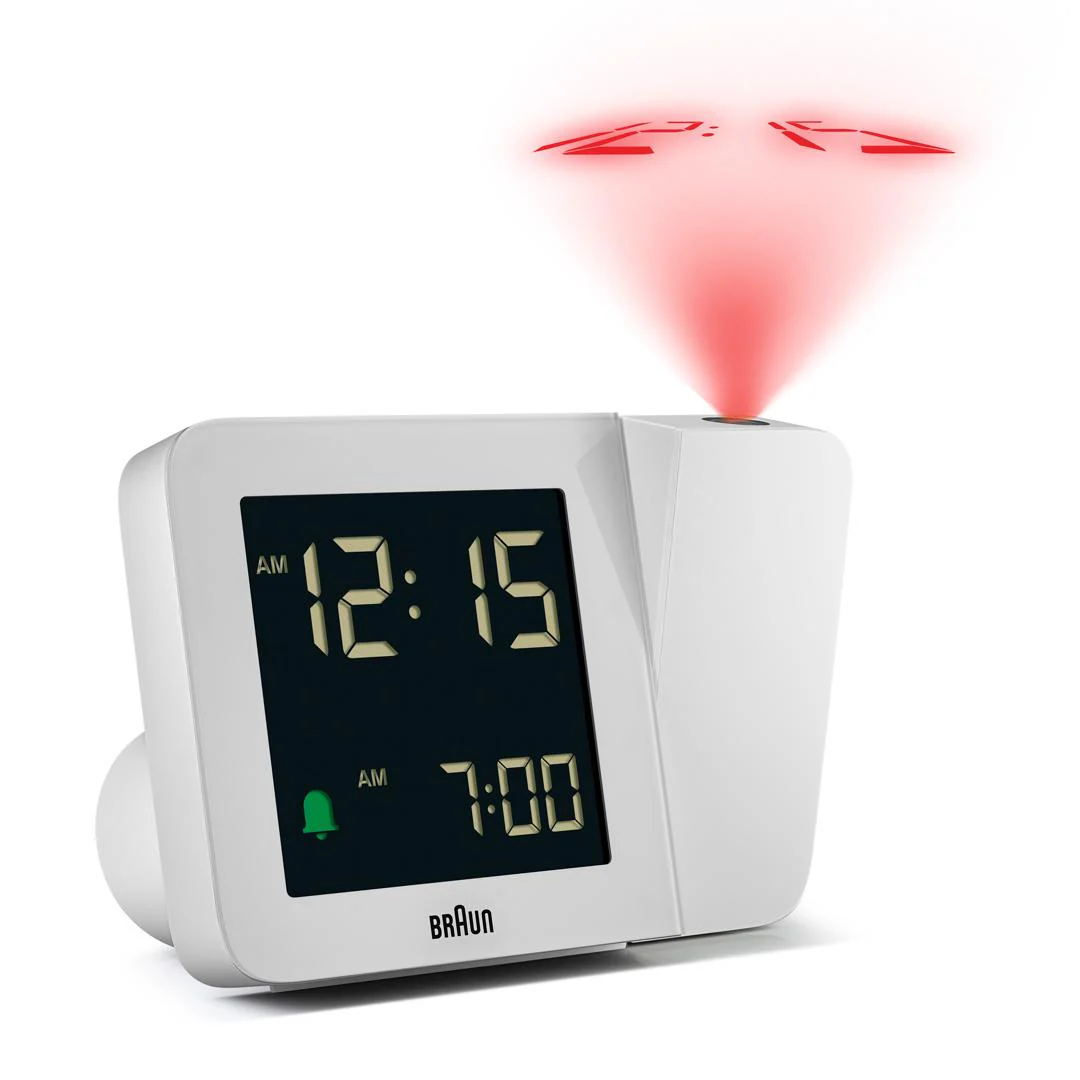 BC15 Braun digital projection alarm clock - white - Image 7