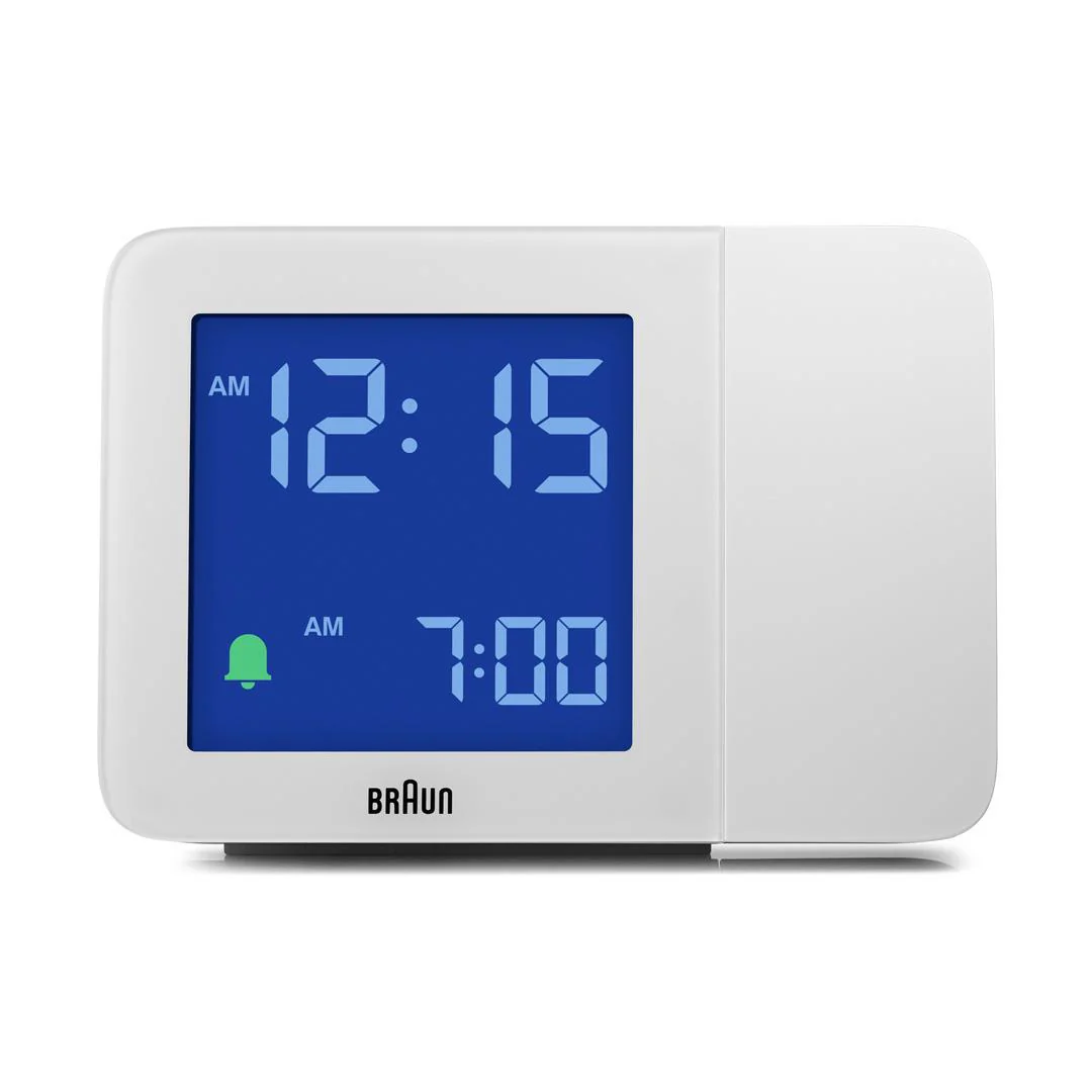 BC15 Braun digital projection alarm clock - white - Image 9