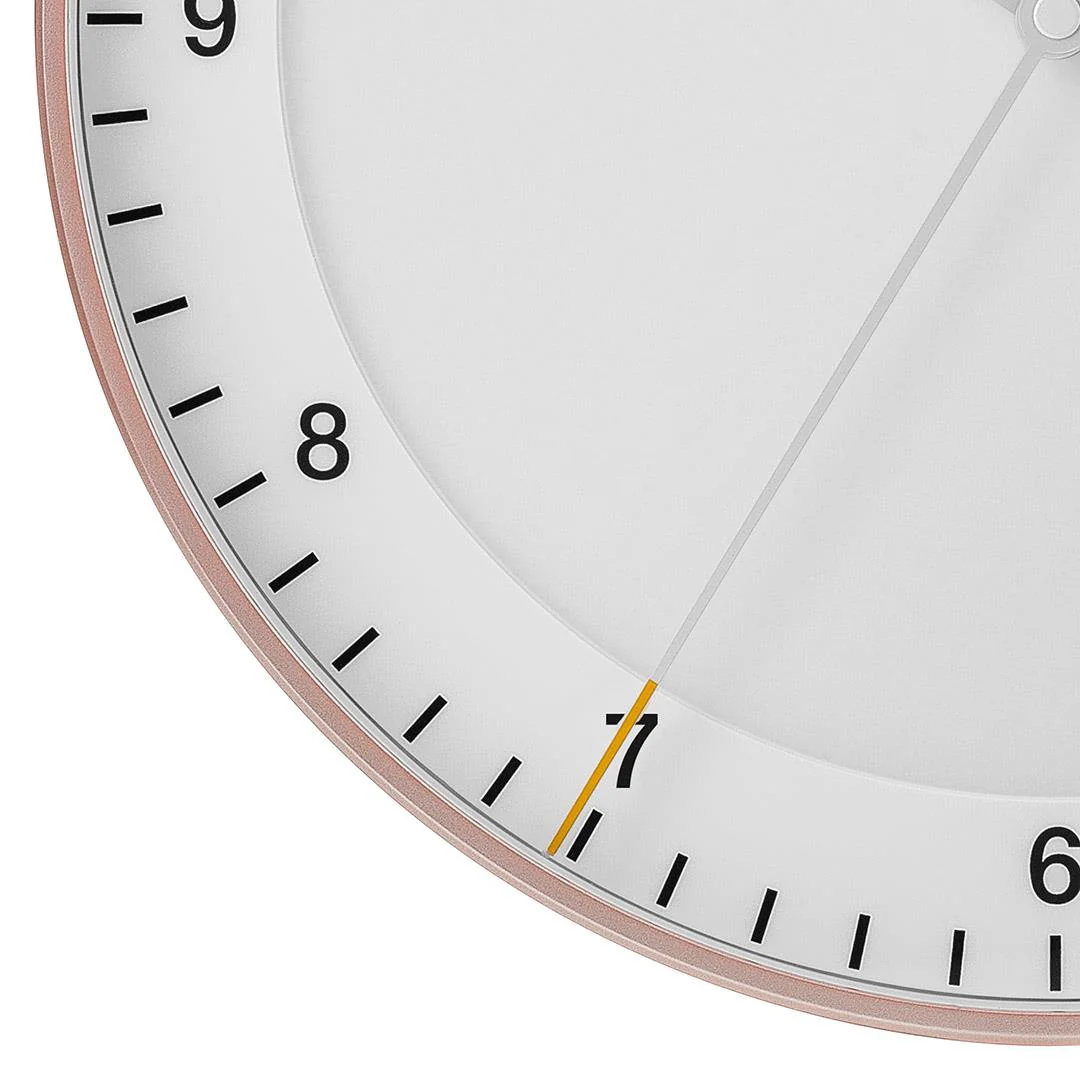 BC17 Braun classic large analogue wall clock - rose & white - Image 4