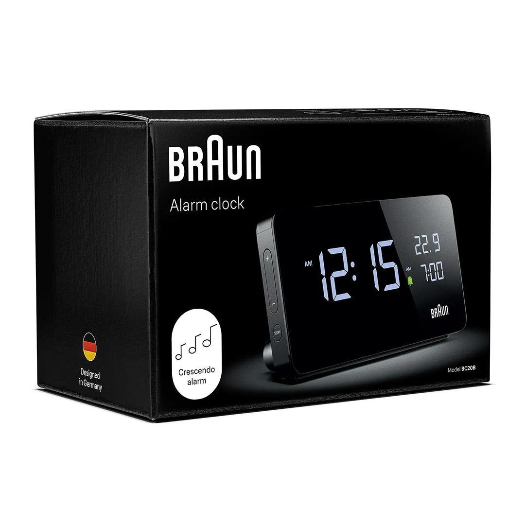 BC20 Braun digital rectangular alarm clock - black - Image 10