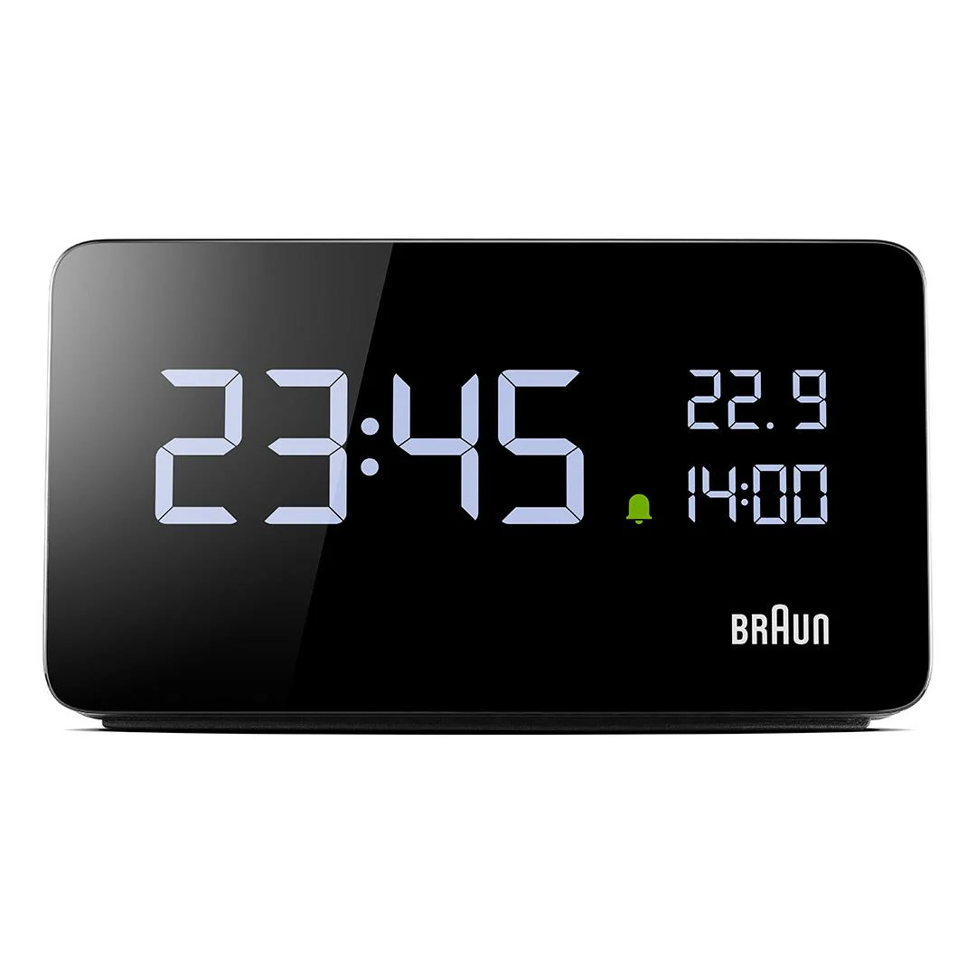 BC20 Braun digital rectangular alarm clock - black - Image 4