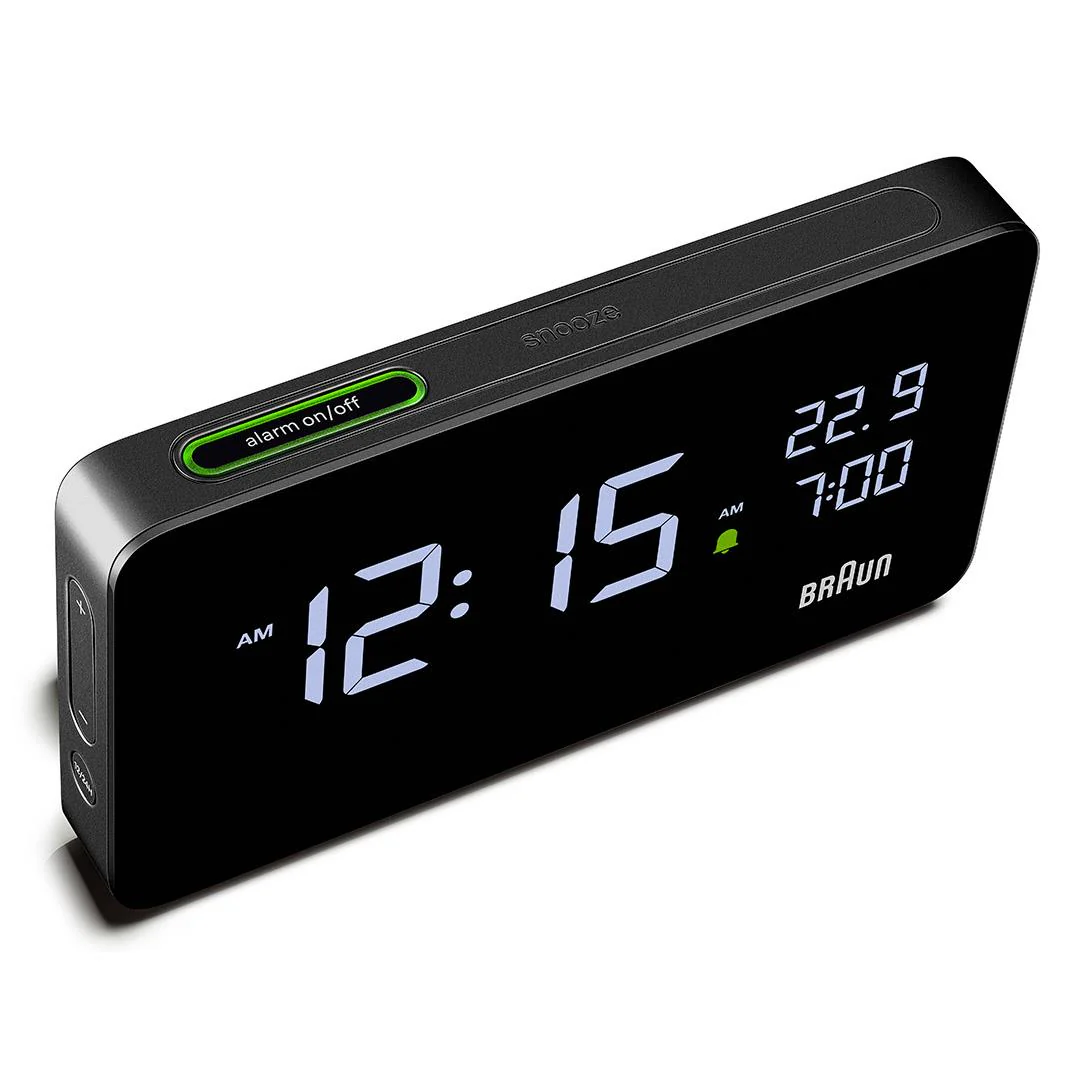 BC20 Braun digital rectangular alarm clock - black - Image 7