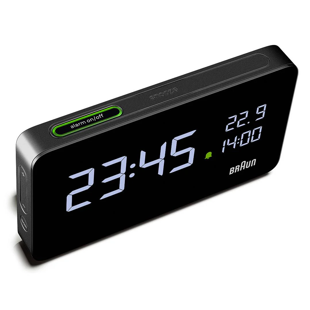 BC20 Braun digital rectangular alarm clock - black - Image 8