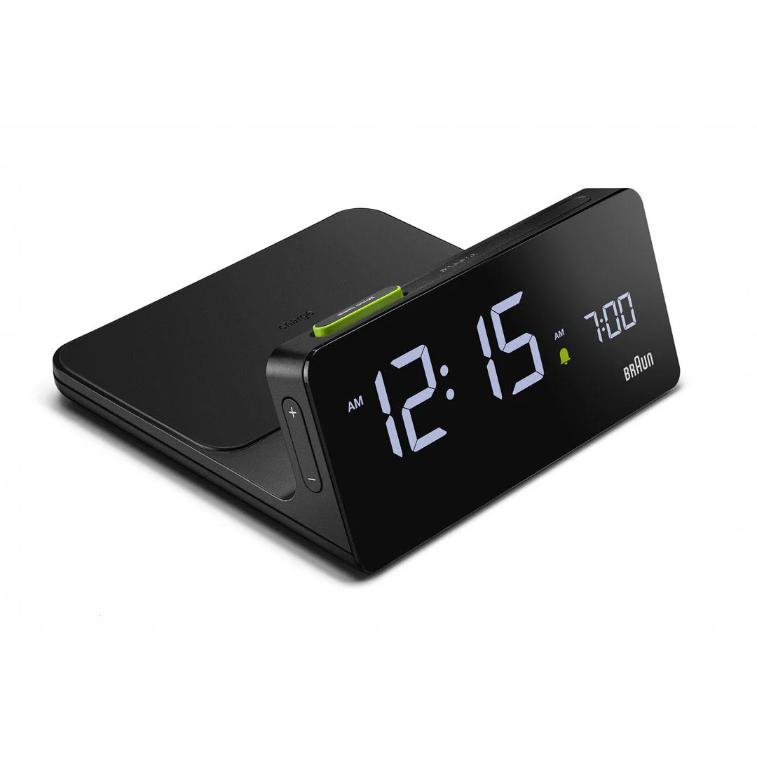 BC21 Braun Digital Wireless Charging Alarm Clock - Black - Image 10