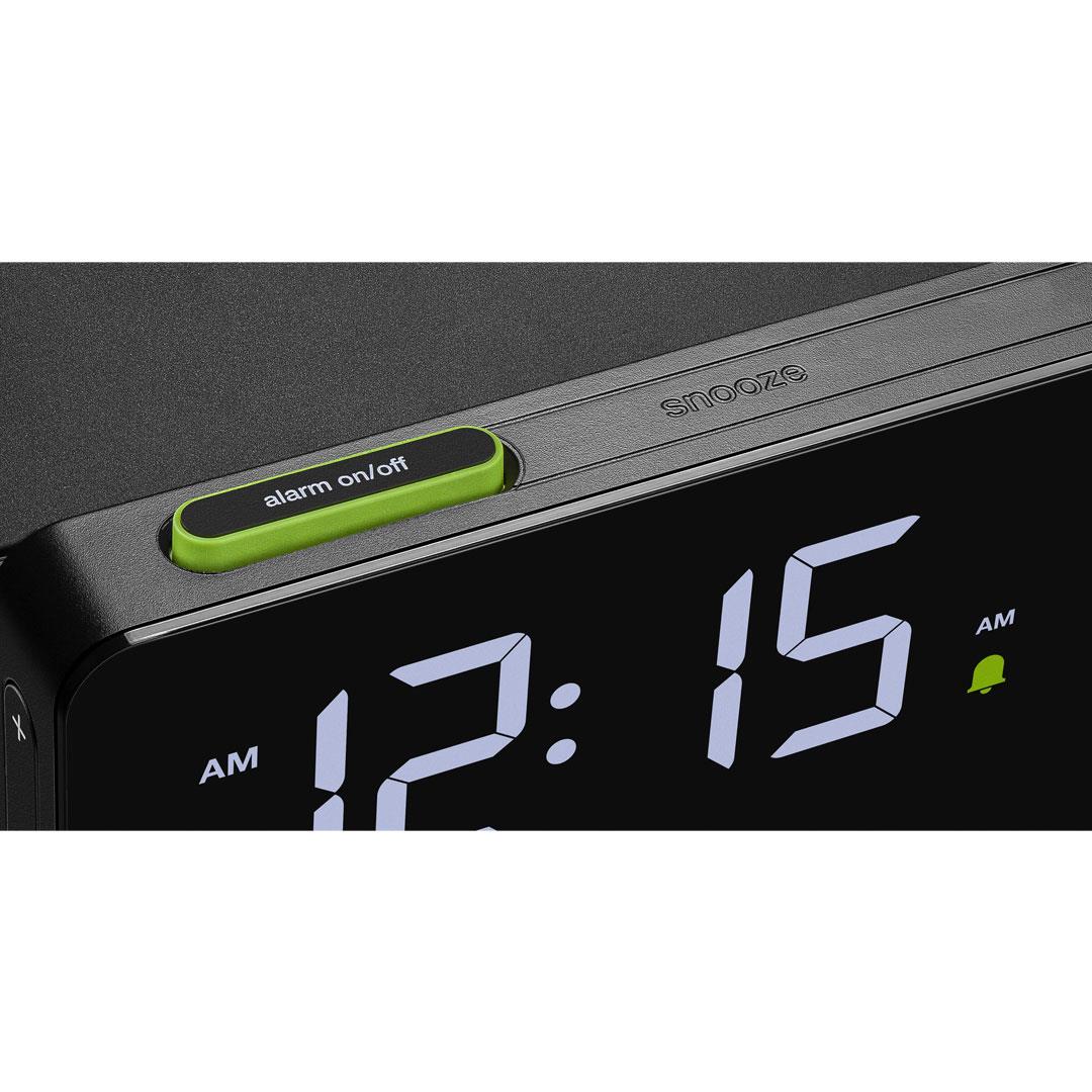 BC21 Braun Digital Wireless Charging Alarm Clock - Black - Image 16