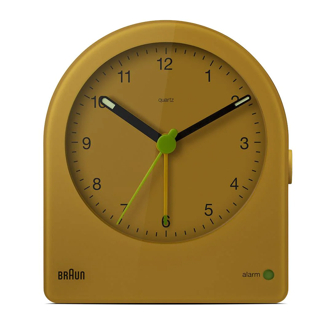 BC22Y Braun classic analogue alarm clock - yellow - Image 3