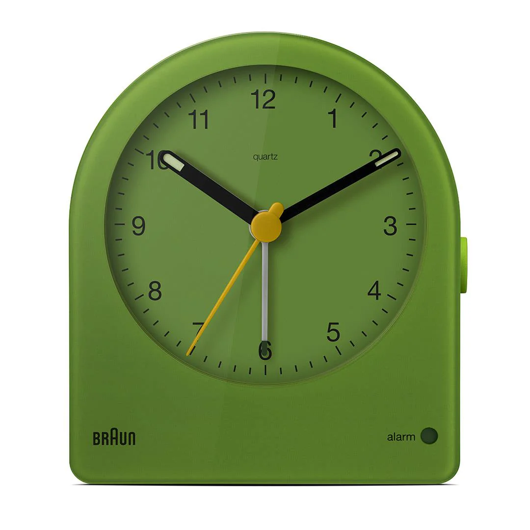 BC22GN Braun classic analogue alarm clock - green - Image 3