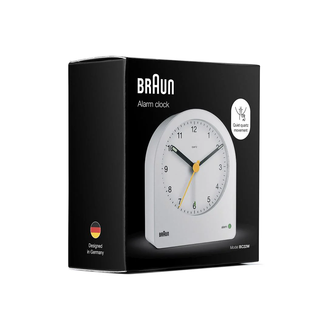 BC22 Braun classic analogue alarm clock - white - Image 7