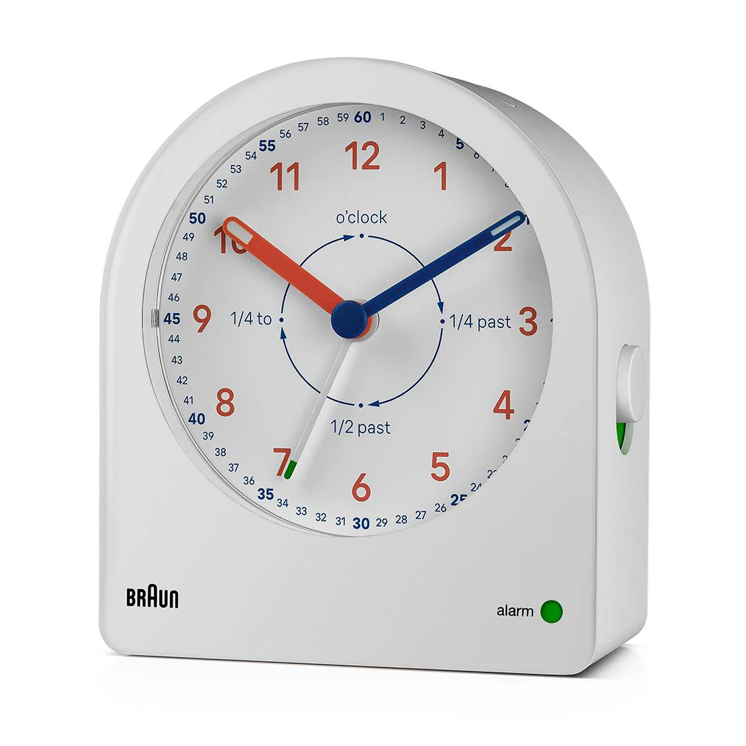 BC22 Braun time teacher quartz alarm clock - white - Image 3