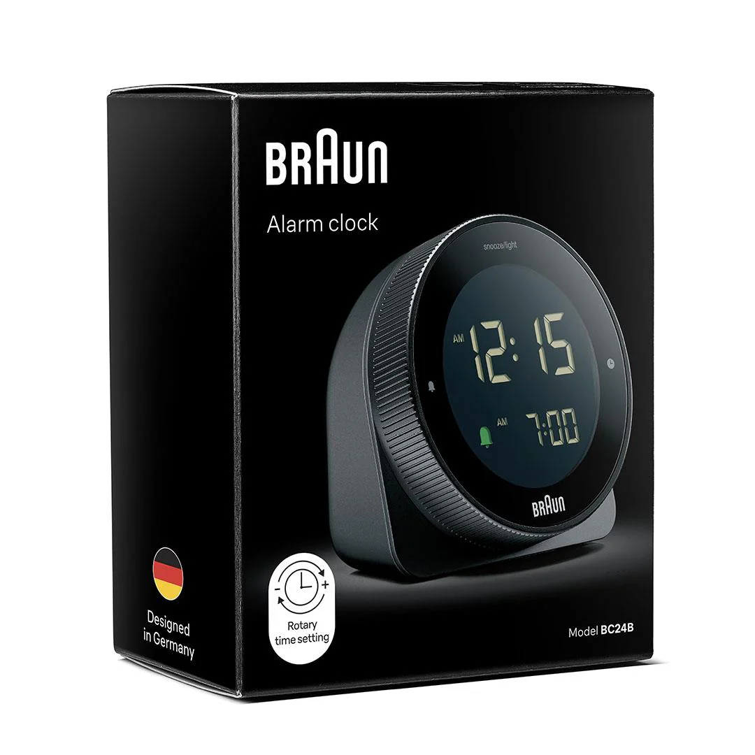 BC24 Braun touch display digital alarm clock - black - Image 6