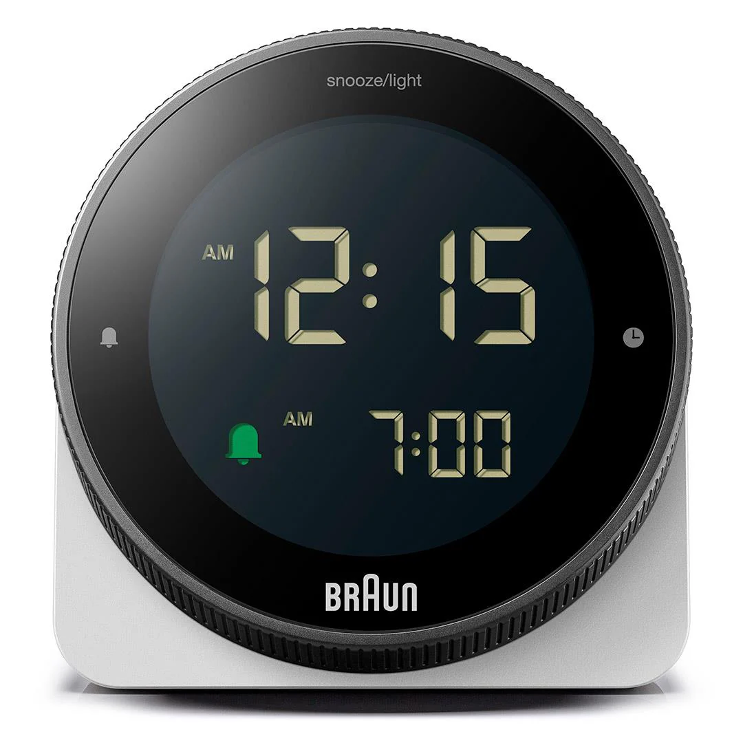 BC24 Braun touch display digital alarm clock - white - Image 3