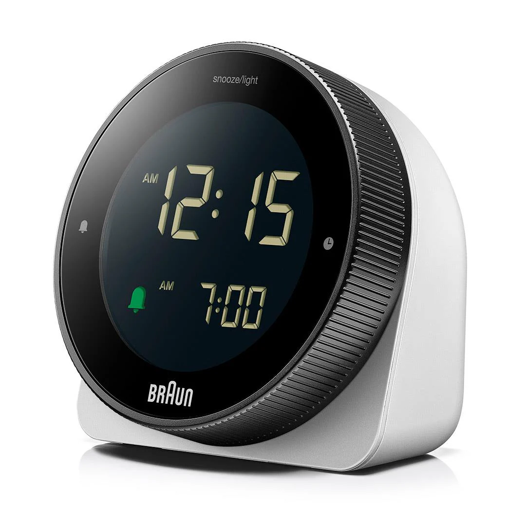 BC24 Braun touch display digital alarm clock - white - Image 4