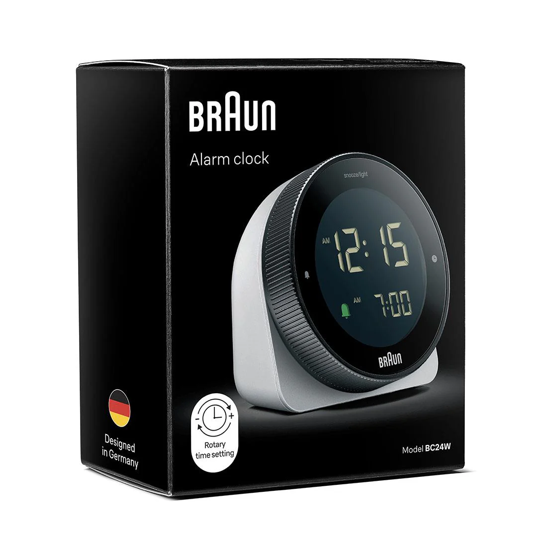 BC24 Braun touch display digital alarm clock - white - Image 6