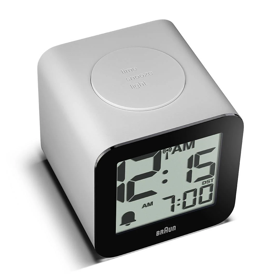 BC25 Braun time speaking digital alarm clock - white - Image 7