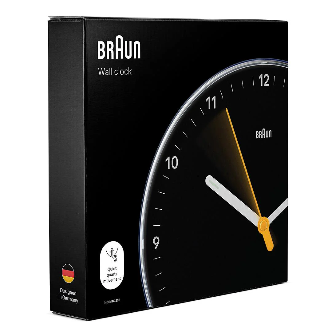 BC26 Braun analogue wall clock - black - Image 5