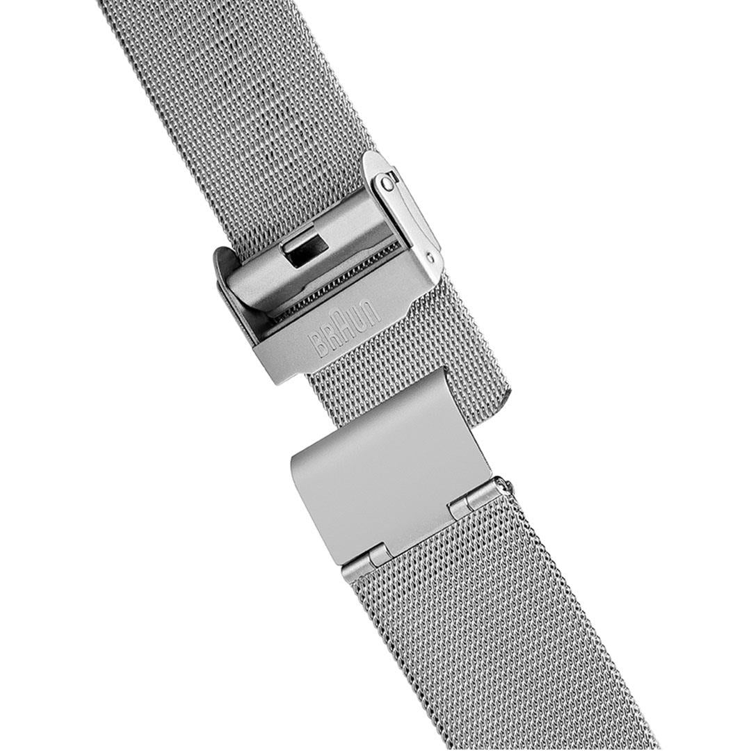 BN0032 Braun gents classic watch - white dial and silver mesh bracelet - Image 7