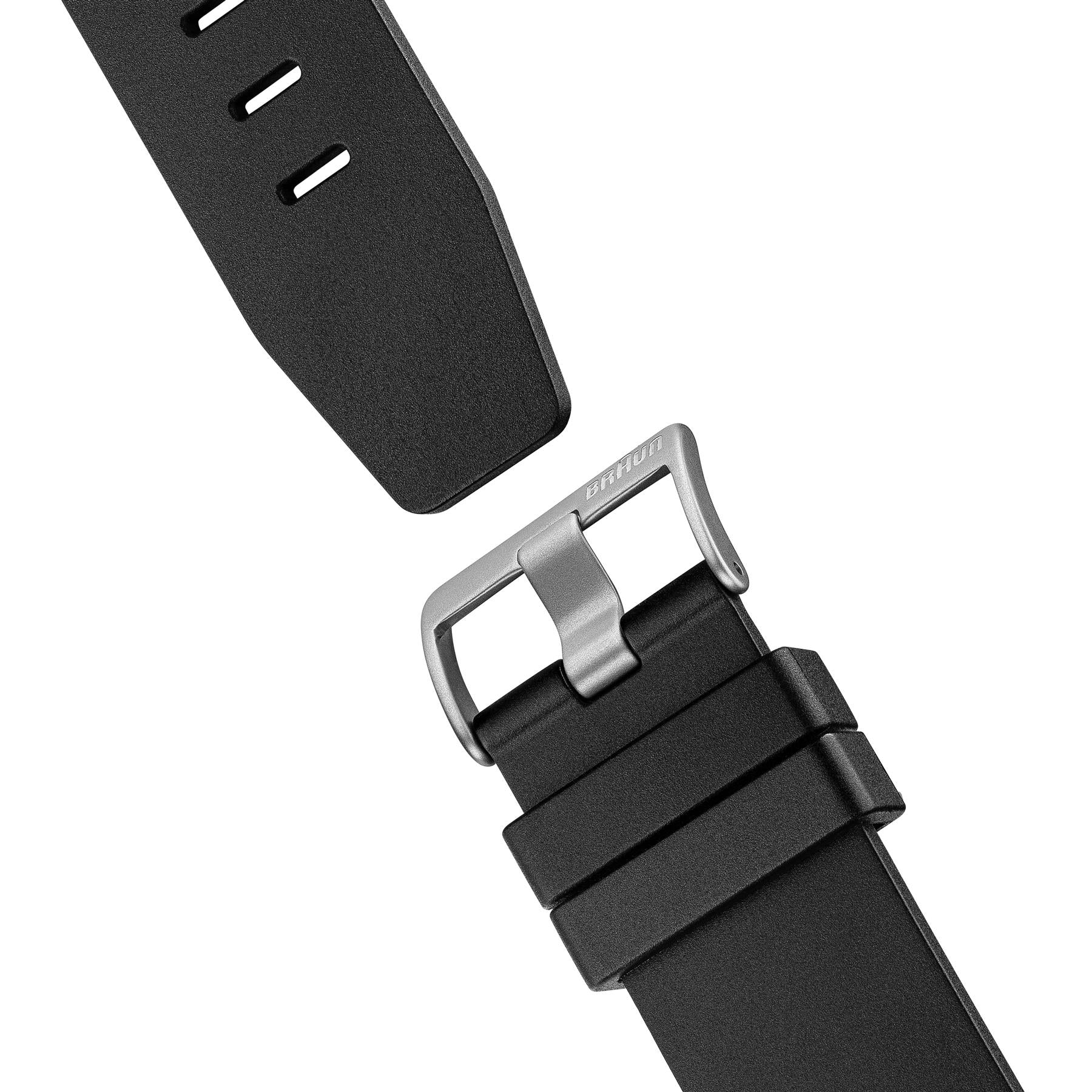 BN0278 Braun gents automatic watch - white dial and black rubber strap - Image 7