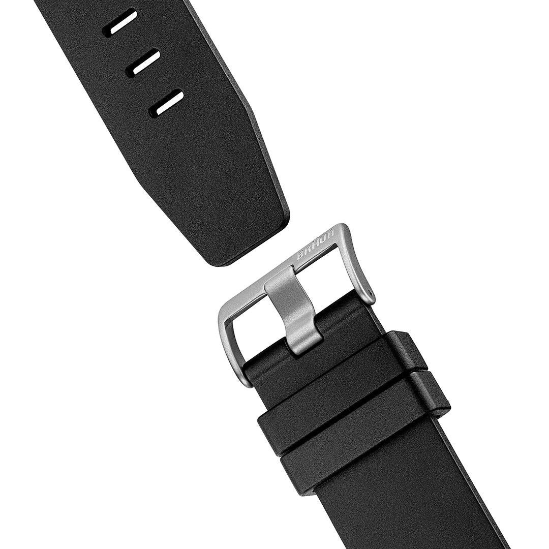 BN0279 Braun + Paul Smith Swiss made automatic watch - black dial and black rubber strap - limited edition - Image 7