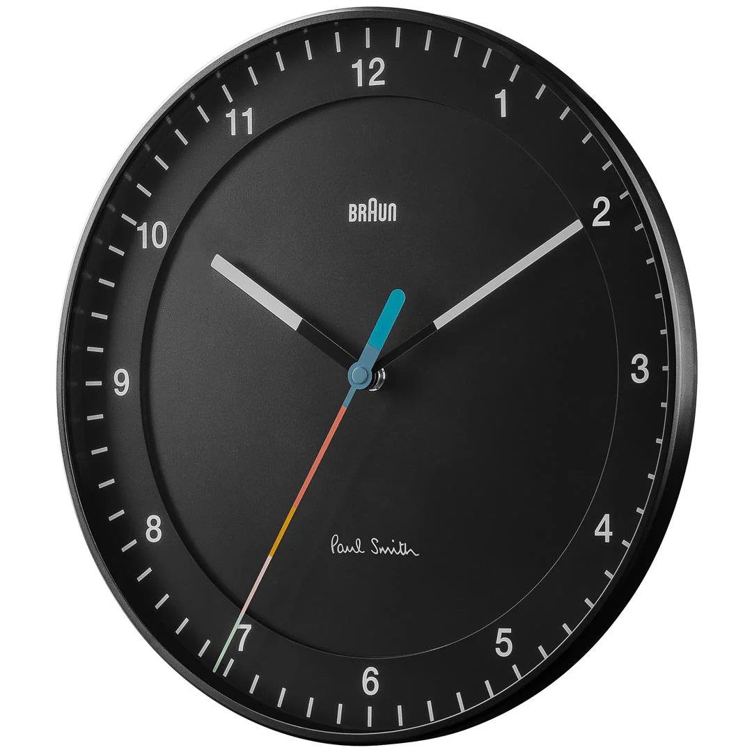 BC17 Braun x Paul Smith limited edition classic large analogue wall clock - black - Image 3