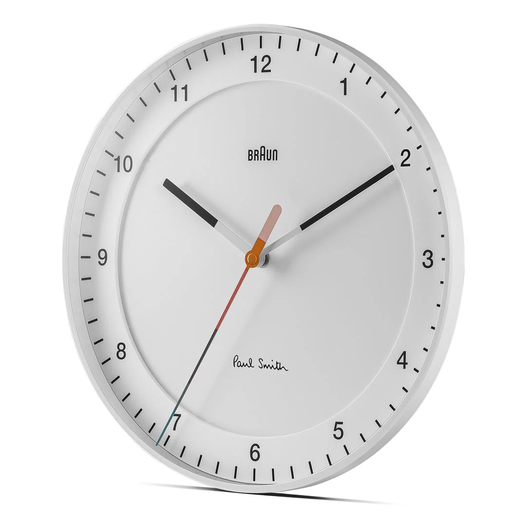 Braun x Paul Smith limited edition classic large analogue wall clock - white - Image 3